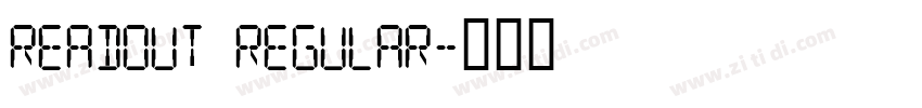 Readout Regular字体转换